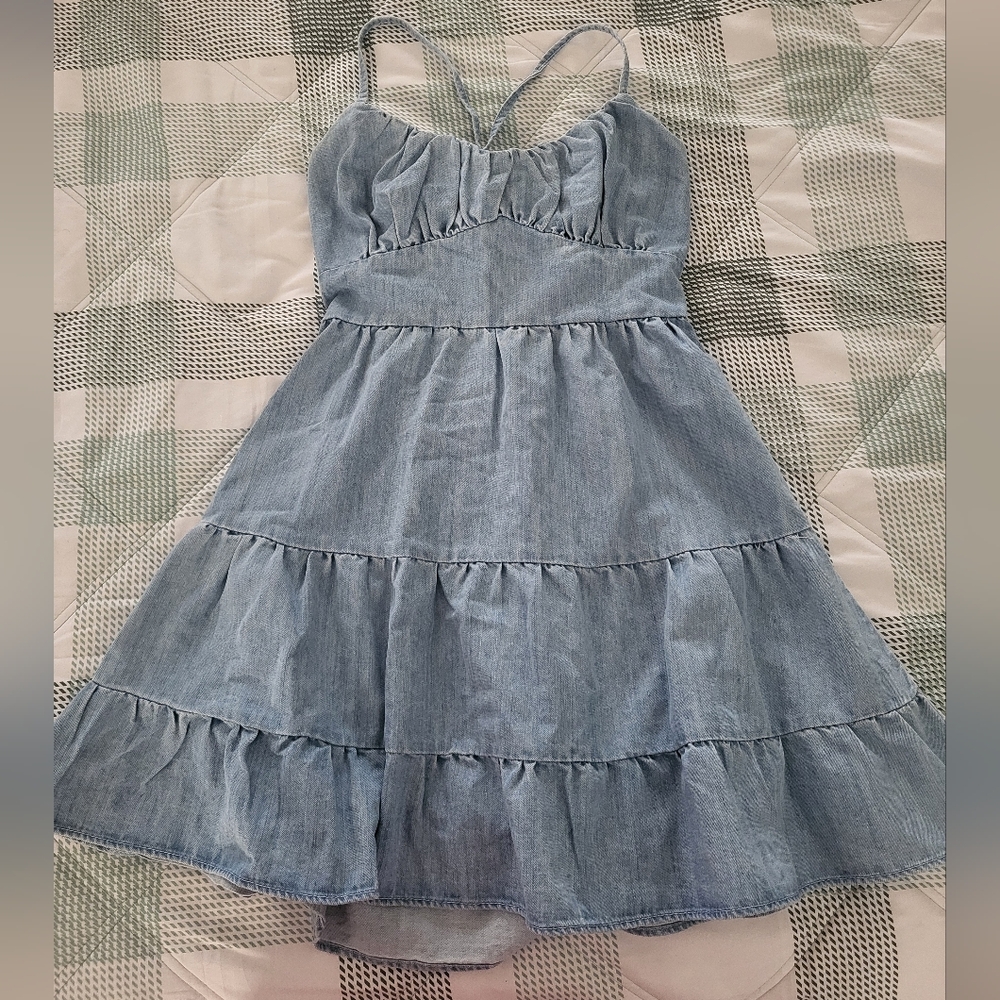 Denim Light Blue Sleeveless Dress